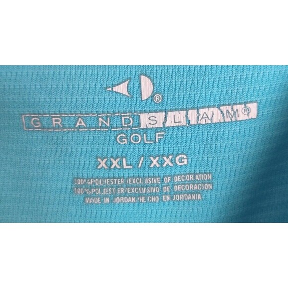Grand Slam Golf Polo Blue Shirt Top Mens Size XXL 2X Light Blue 100% Polyester - Picture 6 of 11
